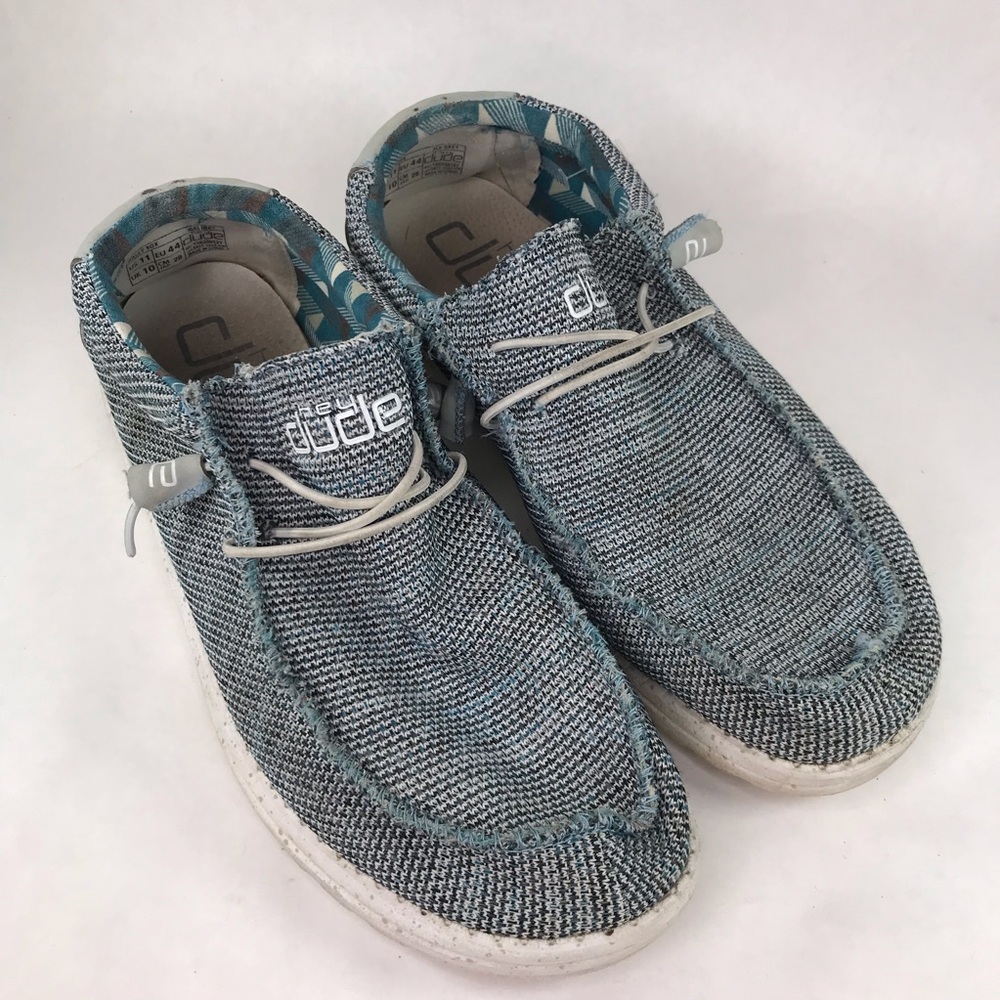 Hey Dude Men's Size 11 Wally Sox Ice Gray Shoes Loafer